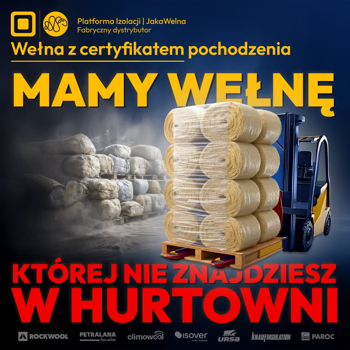 mamy wełnę kt&oacute;rej nie znajdziesz w hurtowni www.platformaizolacji.pl