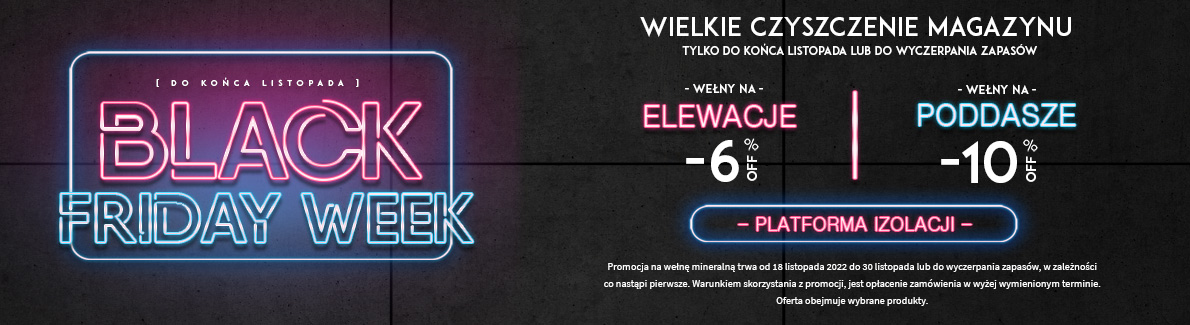 Black Friday Week Wełna Mineralna